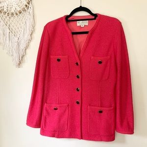 St. John Collection Hot Pink Button Down Jacket